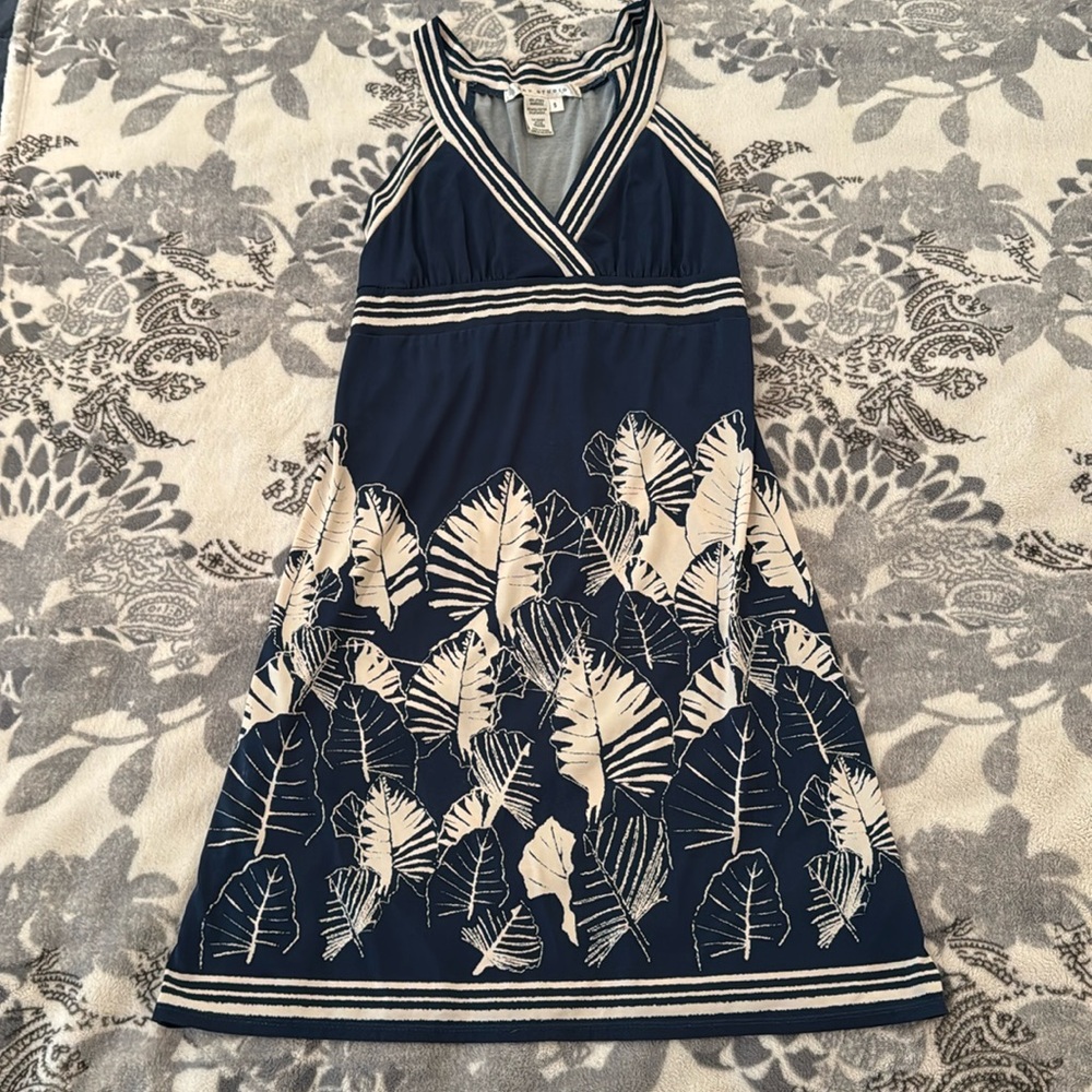 Max studio Navy Summer Sun Dress - Women’s Small